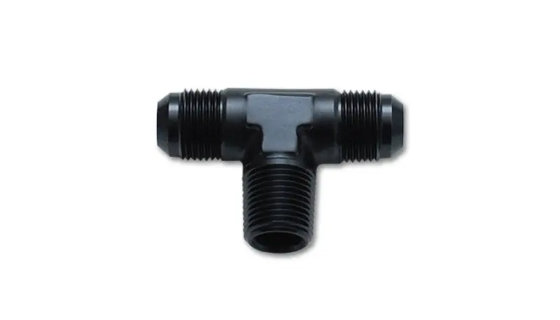 Vibrant -8An X 3/8In Npt Flare To Pipe Tee Adapter Fitting - Aluminum 1