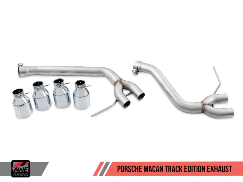 Awe Tuning Porsche Macan Track Edition Exhaust System - Diamond Black 102Mm Tips 1