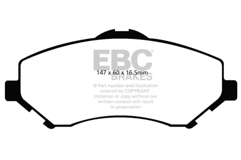 Ebc 08-11 Chrysler Town & Country 3.3 Yellowstuff Front Brake Pads 1