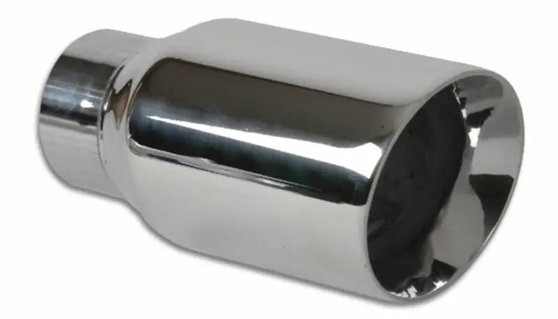 Vibrant 3In Round Ss Exhaust Tip (Double Wall Angle Cut Beveled Outlet) 1