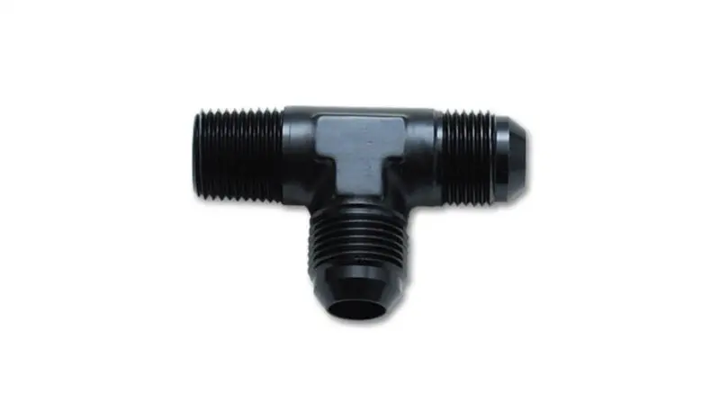 Vibrant -8An X 3/8In Npt Flare To Pipe On Run Tee Adapter Fitting - Aluminum 1