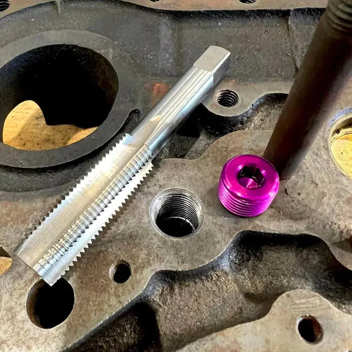 Platinum Racing Products - Nissan Rb Oil Gallery Block Off 2