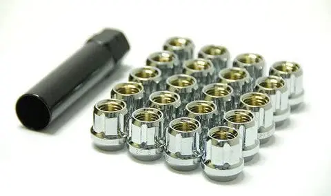 Wheel Mate - Muteki Tuner Style Open End Lug Nuts Set Of 20 - Chrome 12X1.25 - 31885C 1