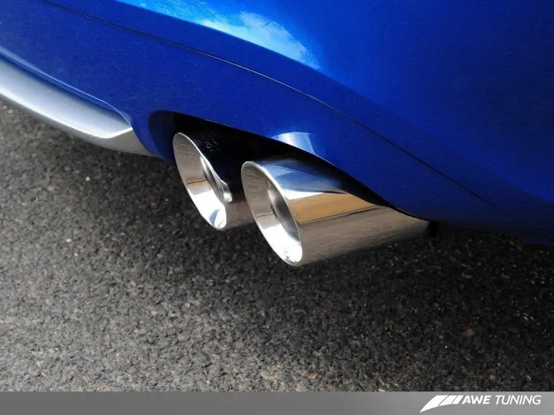 Awe Tuning Audi B8 S5 4.2L Track Edition Exhaust System - Polished Silver Tips 1