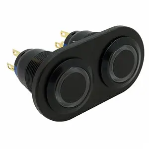Performance World - 322321 2 Hole 19Mm Billet Led Switch Bezel Black 1