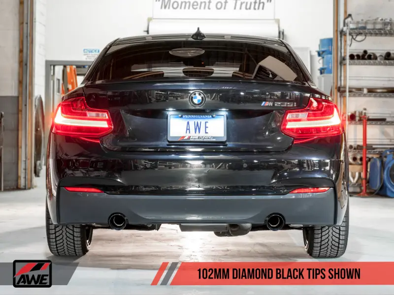 Awe Tuning Bmw F22 M235i / M240i Touring Edition Axle-Back Exhaust - Diamond Black Tips (102Mm) 1