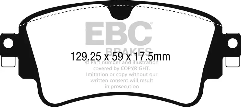 Ebc 2018+ Audi A4 Allroad Quattro 2.0L Turbo Redstuff Rear Brake Pads 1