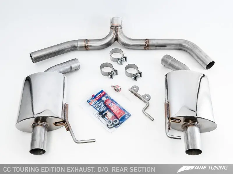Awe Tuning Vw Cc Touring Edition Exhaust Dual Outlet - Diamond Black Tips 1