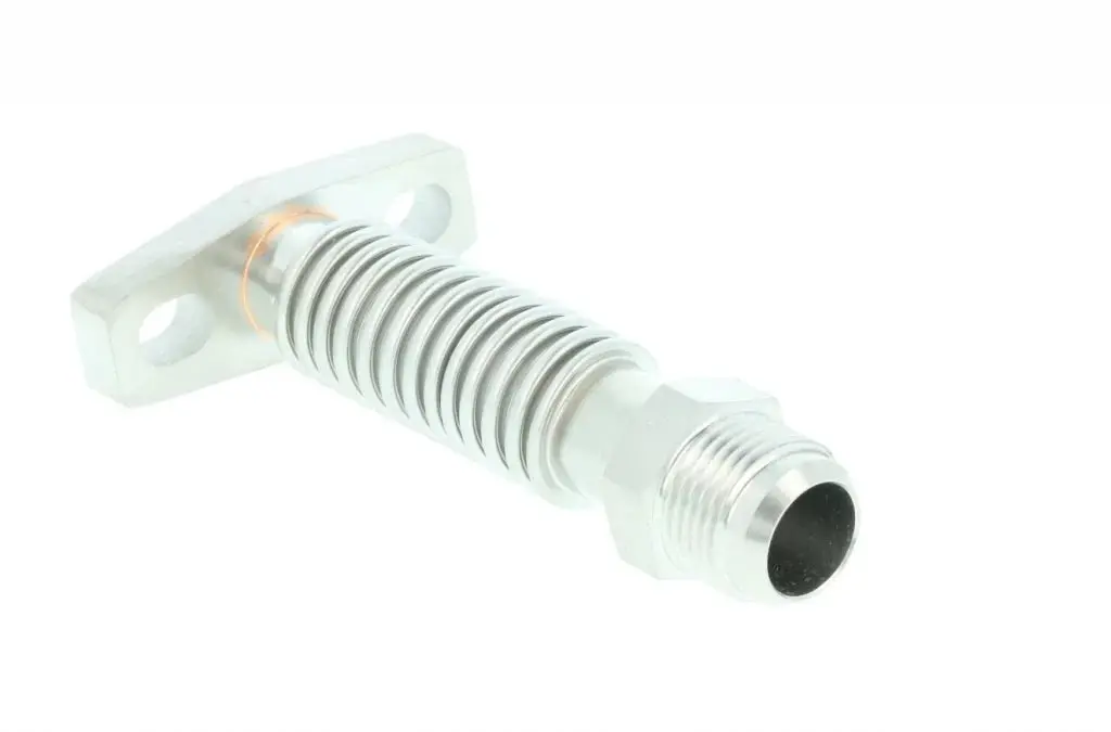 Turbozentrum - 10An Oil Return Flange Gt / Gt-R / Gtx / G-Series / Borgwarner Efr - Flexible Ss Pipe 120Mm / 4.72'' Length 1