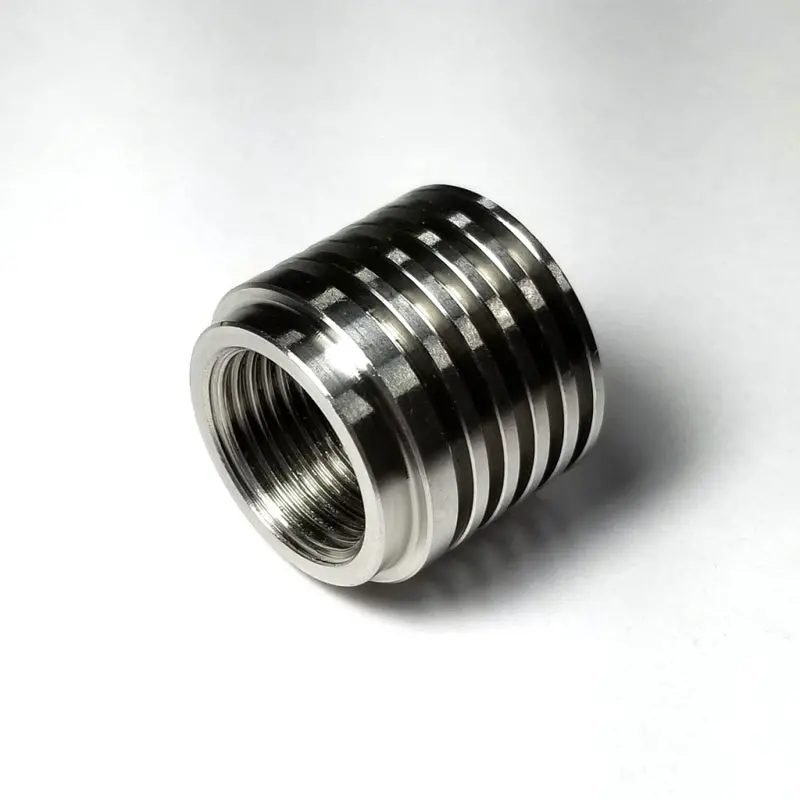 Stainless Bros M18x1.5 O2 Sensor Bung With Built In Heat Sink - 604-00100-9000 1