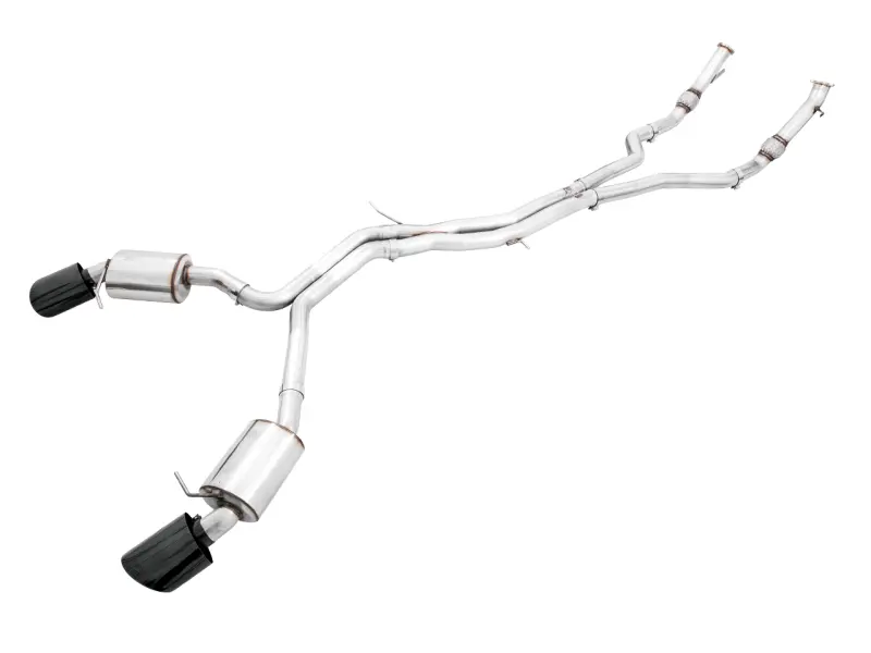 Awe Tuning Audi B9.5 Rs 5 Coupe Non-Resonated Touring Edition Exhaust - Rs-Style Diamond Black Tips 1
