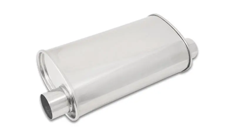 Vibrant Streetpower Oval Muffler 5In X 9In X 15In - 2.5In Inlet/Outlet (Offset-Offset Same Side) 1