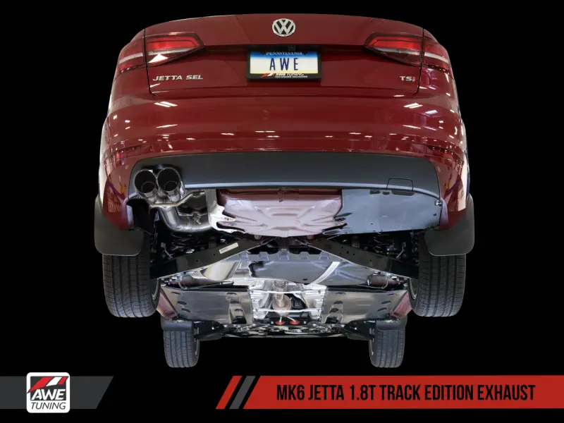 Awe Tuning Mk6 Gli 2.0T - Mk6 Jetta 1.8T Track Edition Exhaust - Polished Silver Tips 2