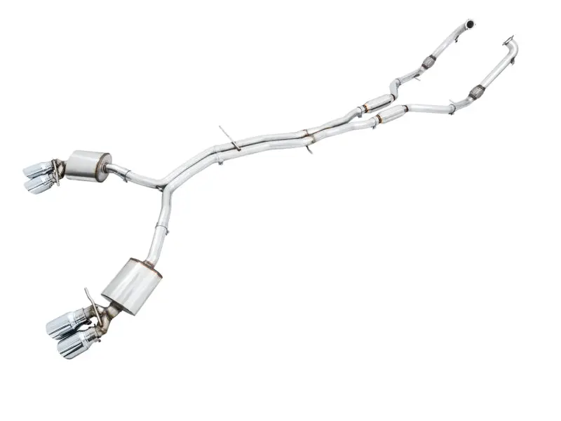 Awe Tuning Audi B9 S5 3.0T Touring Edition Exhaust - Chrome Silver Tips (102Mm) 1