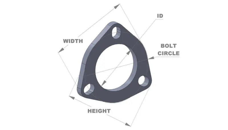 Vibrant 3-Bolt T304 Ss Exhaust Flange (3.5In I.D.) 1