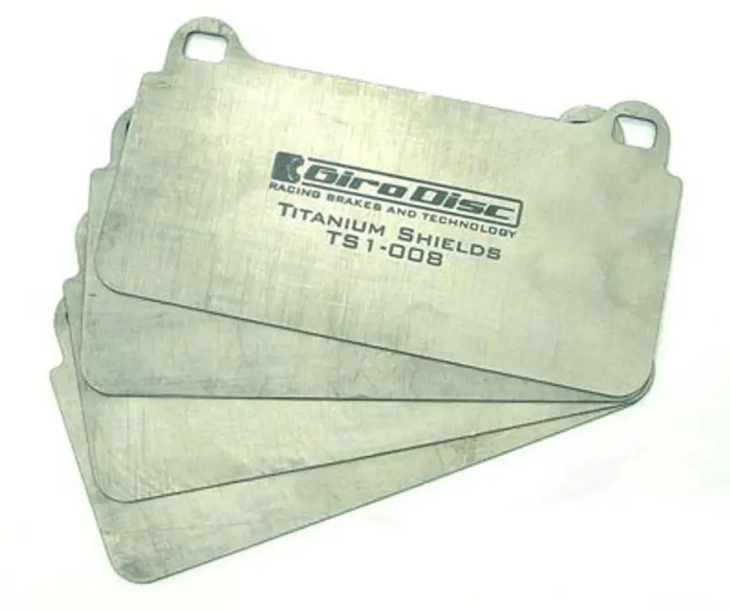 Girodisc 2018+ Subaru Wrx Sti (Requires Trimmed Rear Pads) Rear Titanium Pad Shields 1