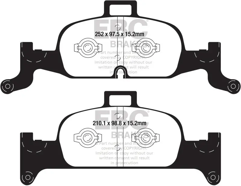 Ebc 2018+ Audi A4 Allroad Quattro 2.0L Turbo Redstuff Front Brake Pads 1