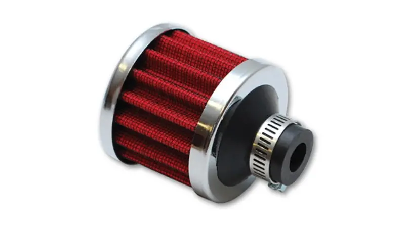 Vibrant Crankcase Breath Filter W/ Chrome Cap 2 1/8In 55Mm Cone Odx2 5/8In 68Mm Tallx1in 25Mm In Id 1