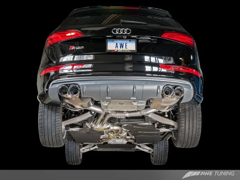 Awe Tuning Audi 8R Sq5 Touring Edition Exhaust - Quad Outlet Diamond Black Tips 1