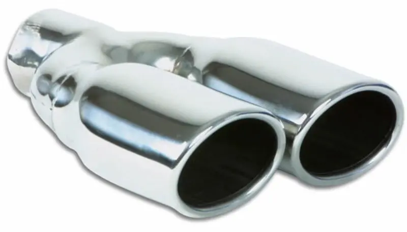 Vibrant Dual 3.25In X 2.75In Oval Ss Exhaust Tip (Single Wall Angle Cut Rolled Edge) 1
