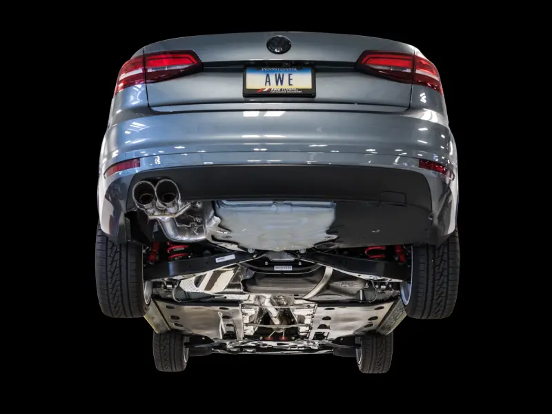 Awe Tuning 09-14 Volkswagen Jetta Mk6 1.4T Track Edition Exhaust - Chrome Silver Tips 1