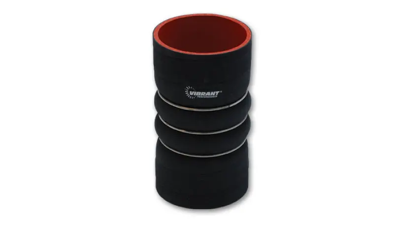 Vibrant 4 Ply Aramid Reinf Silicone Hump Hose Conn 3In Id X 6In Long 3 Reinforcement Ring Matte Blk 1
