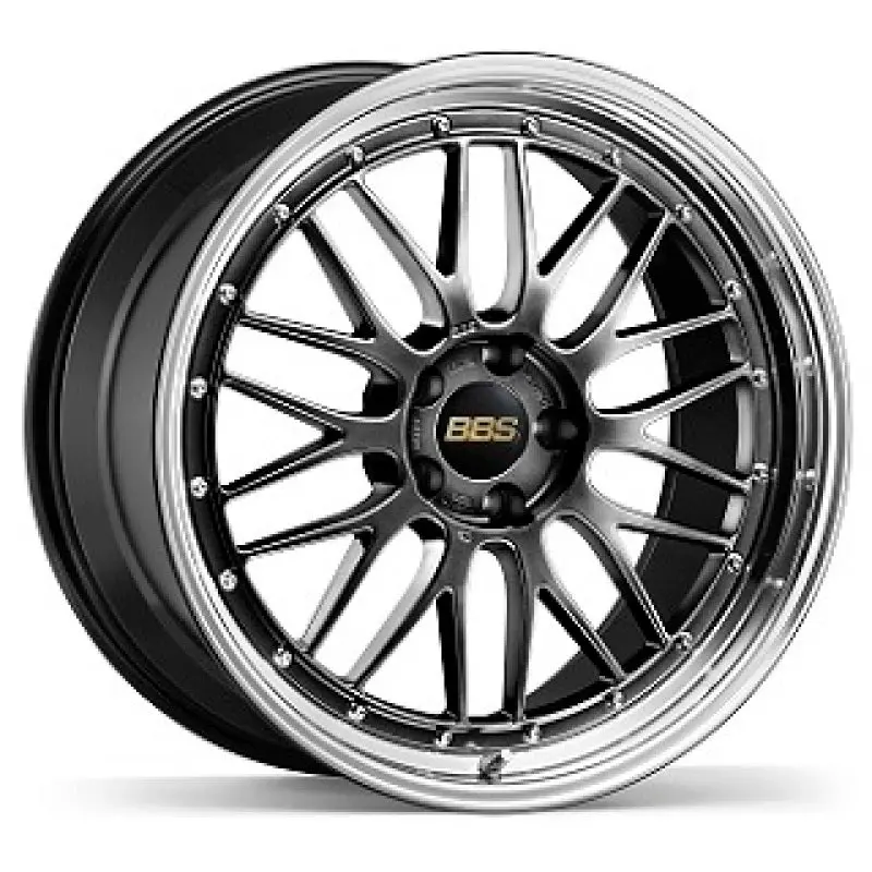 Bbs Lm 20X12 5X130 Et72 Cb71.6 Diamond Black Wheel W/ Diamond Cut Machined Lip 1