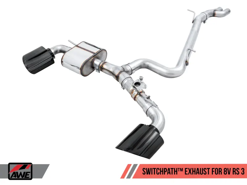 Awe Tuning 17-19 Audi Rs3 8V Switchpath Exhaust W/Diamond Black Rs-Style Tips 1