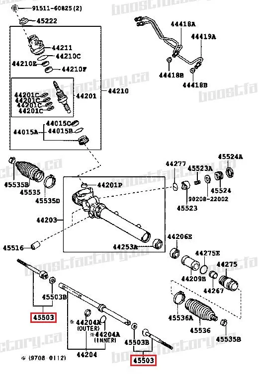 Genuine Toyota Jzs161 Aristo Gs300 Front Inner Tie Rod - 45503-39155 1