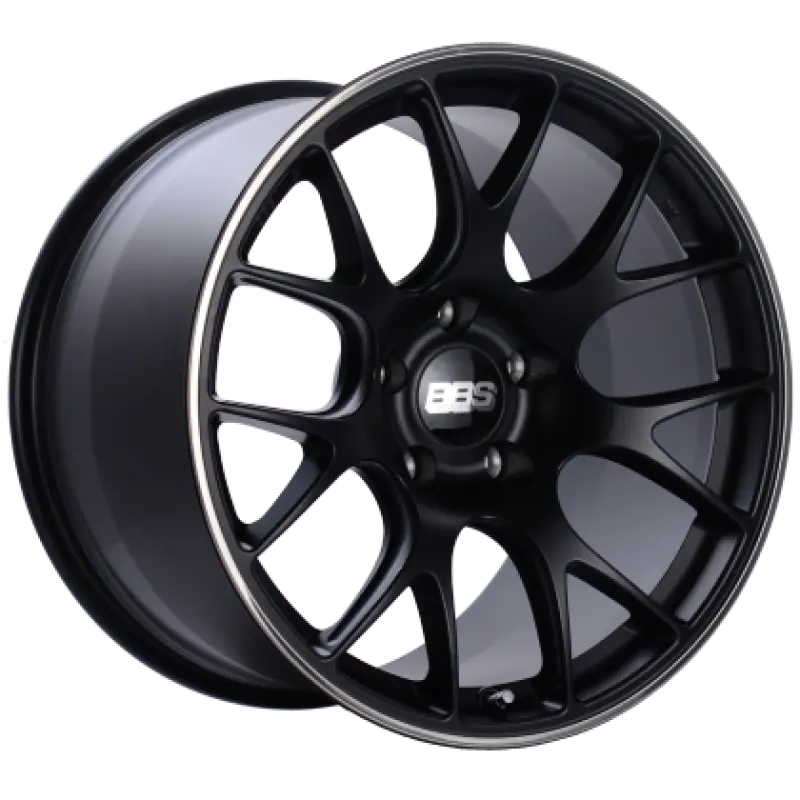 Bbs Ch-R 20X10 5X112 Et18 Cb66.5 Satin Black Polished Rim Protector Wheel 1