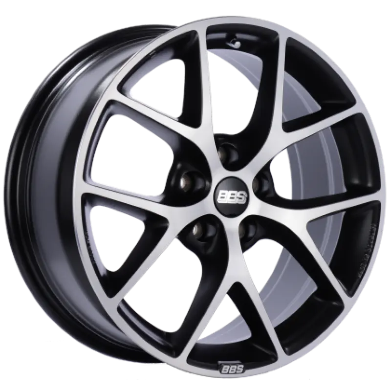 Bbs Sr 17X8 5X120 Et30 Cb72.5 Satin Black Diamond Cut Face Wheel 1