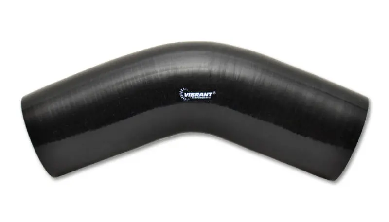Vibrant 4 Ply Reinforced Silicone Elbow Connector - 2.75In I.D. - 45 Deg. Elbow (Black) 2