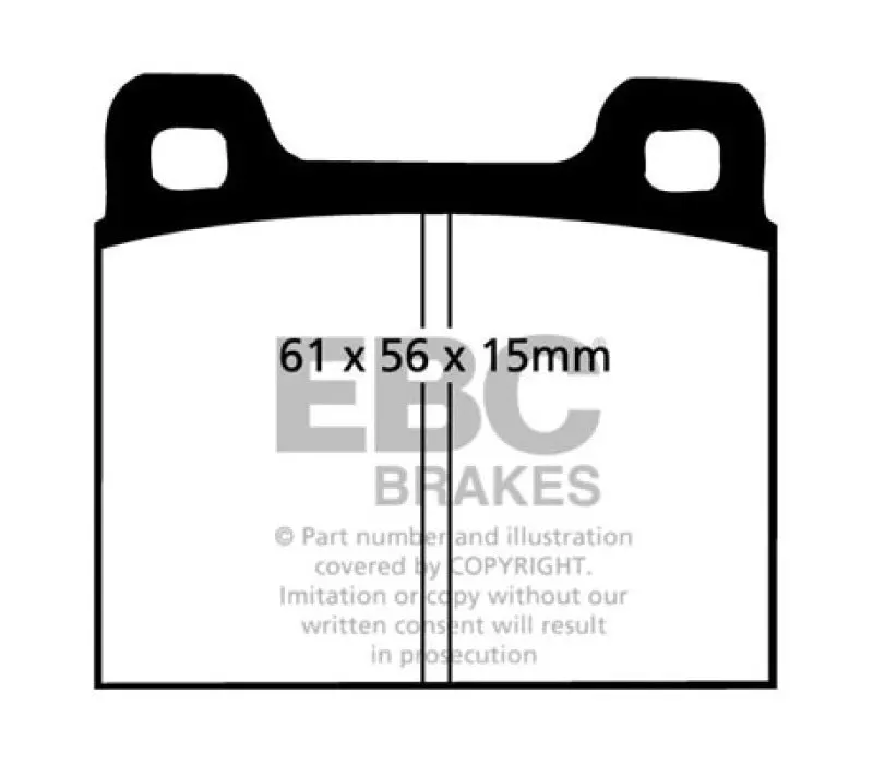 Ebc 64-69 Porsche 911 2.0 (M Caliper) (Solid Front Rotor) Yellowstuff Front Brake Pads 1
