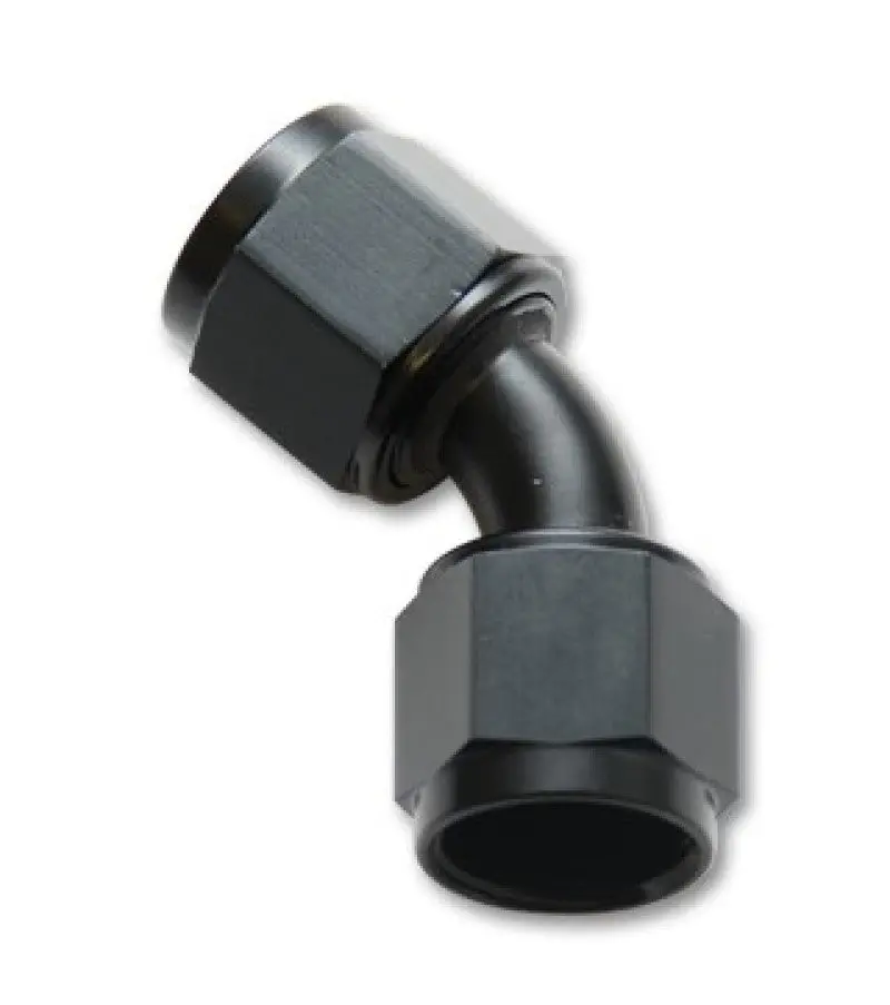 Vibrant -20An X -20An Female Flare Swivel 45 Deg Fitting (An To An) -Anodized Black Only 2