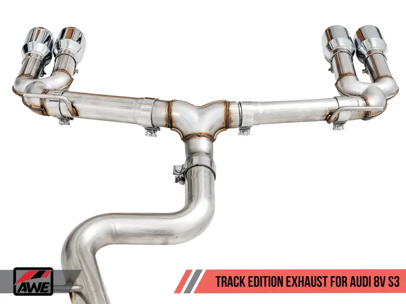 Awe Tuning Audi 8V S3 Track Edition Exhaust W/Diamond Black Tips 102Mm 1