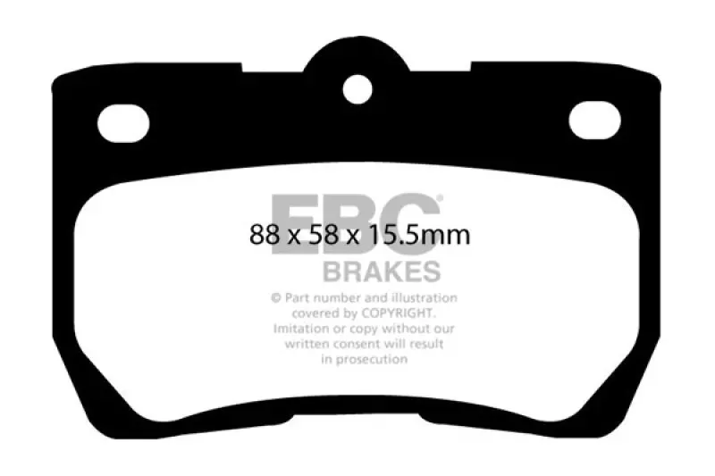 Ebc 06-07 Lexus Gs300 3.0 Ultimax2 Rear Brake Pads 1