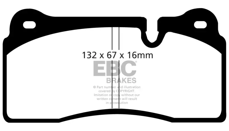 Ebc 08-17 Audi R8 / 04-14 Lamborghini Gallardo Redstuff Rear Brake Pads 1