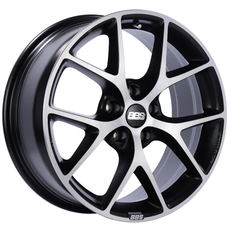 Bbs Sr 19X8.5 5X108 Et45 Satin Black Diamond Cut Face Wheel -70Mm Pfs/Clip Required 1