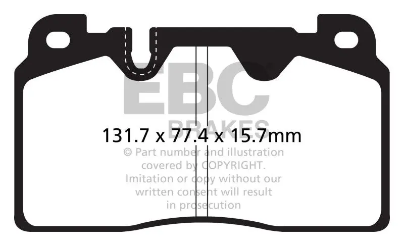 Ebc 12+ Audi Q5 2.0 Turbo (Brembo) Greenstuff Front Brake Pads 1