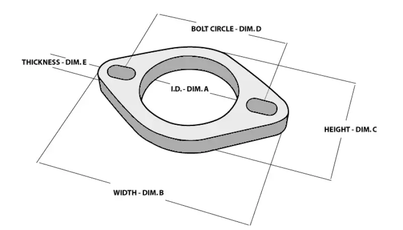 Vibrant 2-Bolt T304 Ss Exhaust Flange (2.75In I.D.) 2