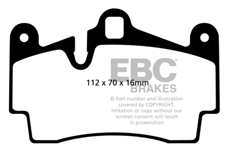 Ebc 11-15 Audi Q7 3.0 Supercharged Yellowstuff Rear Brake Pads 1