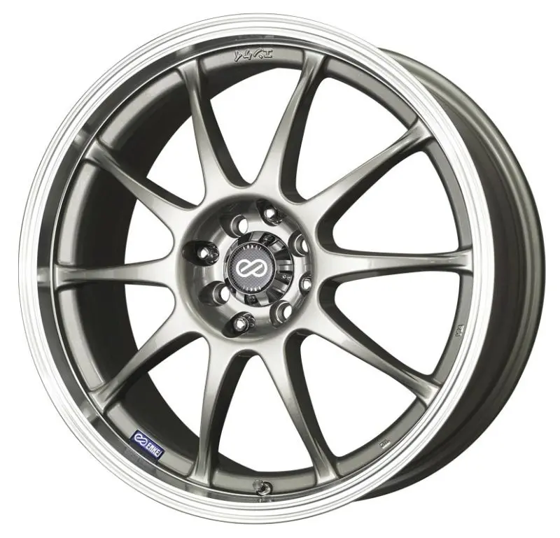 Enkei J10 18X7.5 4X100/108 42Mm Offset 72.62Mm Bore Dia Silver W/ Machined Lip Wheel 1