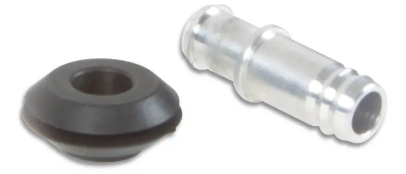 Vibrant 10Mm (2/5In) O.D. Aluminum Vacuum Hose Fitting (Includes Rubber Grommet) 1