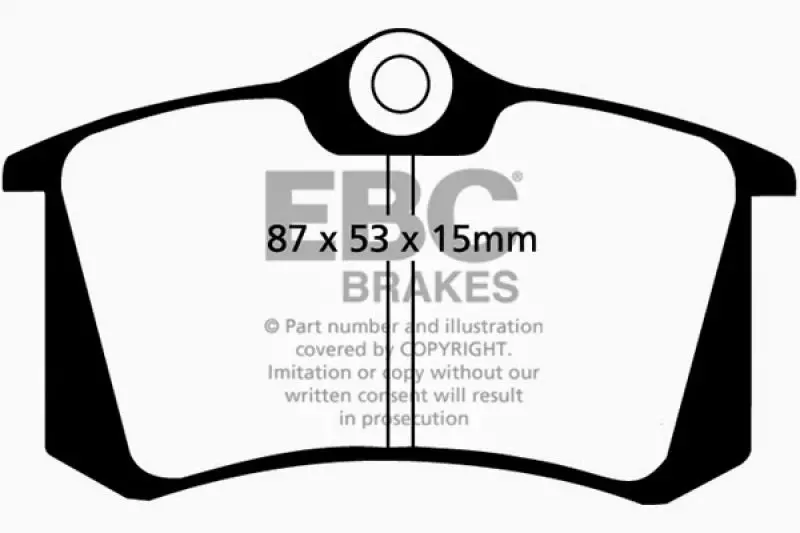 Ebc 10-13 Audi A3 2.0 Td Redstuff Rear Brake Pads 1