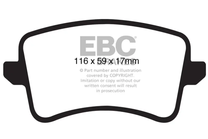 Ebc 09-11 Audi A4 2.0 Turbo Greenstuff Rear Brake Pads 1