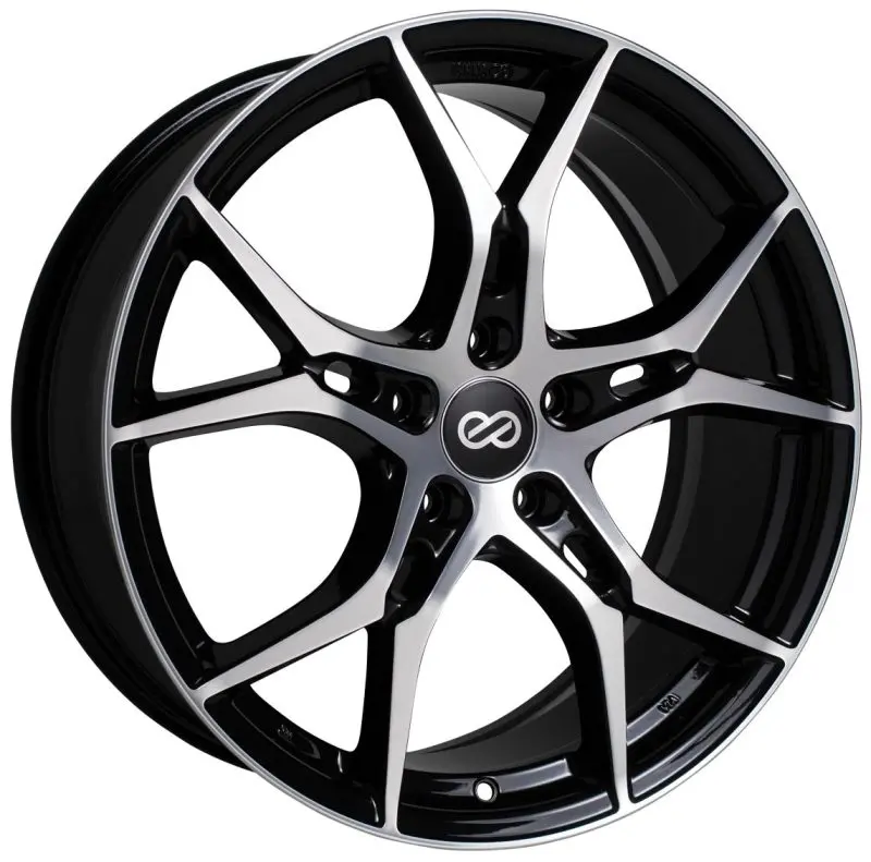 Enkei Vulcan 17X7.5 45Mm Offset 5X100 Bolt 72.6Mm Bore Black Machined Wheel 1