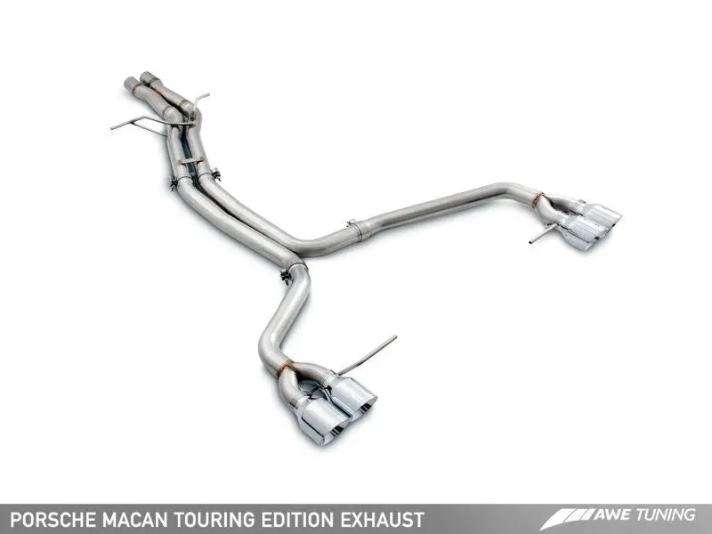 Awe Tuning Porsche Macan Touring Edition Exhaust System - Chrome Silver 102Mm Tips 1