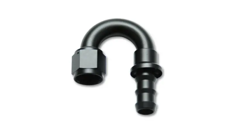 Vibrant -10An Push-On 180 Deg Hose End Fitting - Aluminum 1