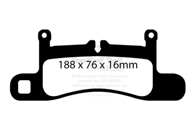 Ebc 11+ Porsche Cayenne 3.0 Supercharged Hybrid Bluestuff Rear Brake Pads 1