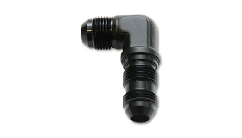 Vibrant -10An Bulkhead Adapter 90 Degree Elbow Fitting - Anodized Black Only 1